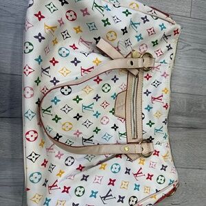 Louis Vuitton White Multicolor Monogram Bag